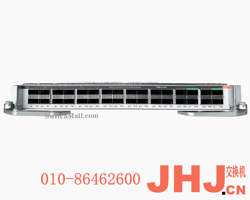 C9600X-LC-32CD=  Cisco Catalyst 9600 Series Combo line card,30 ports 100/40G QSFP28,2 ports 400/200/100G QSFP-DD