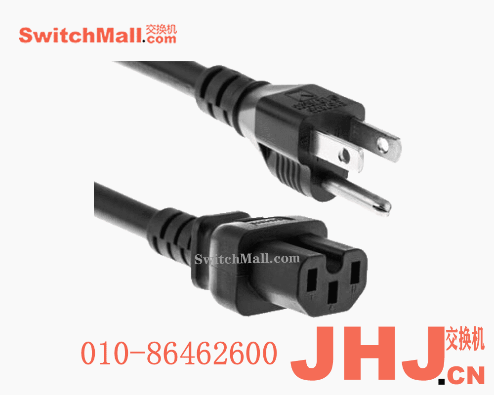 CAB-9K12A-NA  Power Cord, 125VAC 13A NEMA 5-15 Plug, North America (2.5 meter)