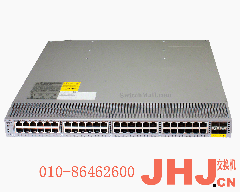 N2K-C2248TP  Cisco Nexus 2248TP Series 1GE Fabric Extender, 2PS, 1 Fan Module, 48×100/1000Base-T + 4x10GE (req SFP+), choice of airflow and power supply