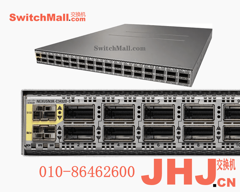 N3K-C3432D-S   Nexus 3432D-S switch with 32ports of QSFP-DD