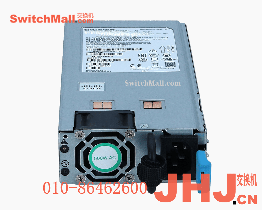 NXA-PAC-500W-PE=  Nexus 9000 500W AC PS, port-side exhaust, spare