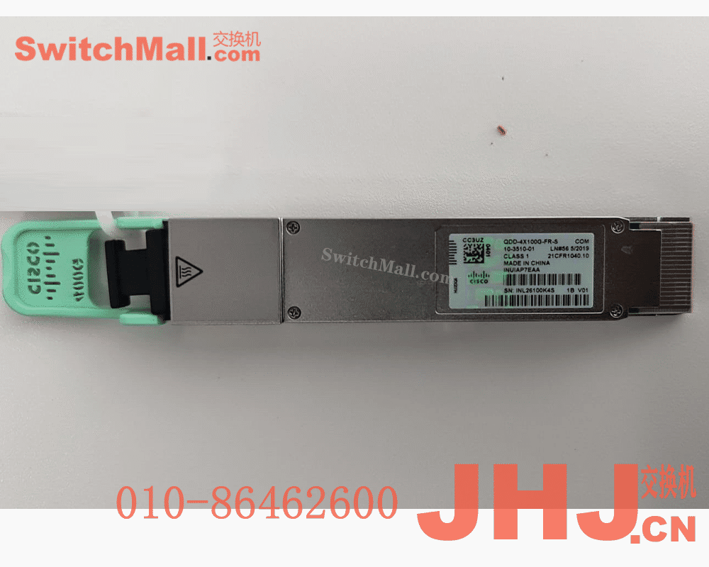 QDD-4X100G-FR-S= |思科400G光模块  | 2公里  | Cisco QDD-4X100G-FR-S  | Cisco 400G QSFP-DD Cable and Transceiver Modules | QSFP-DD Transceiver, 4x 100GBASE-FR1, MPO-12, 2km parallel SMF
