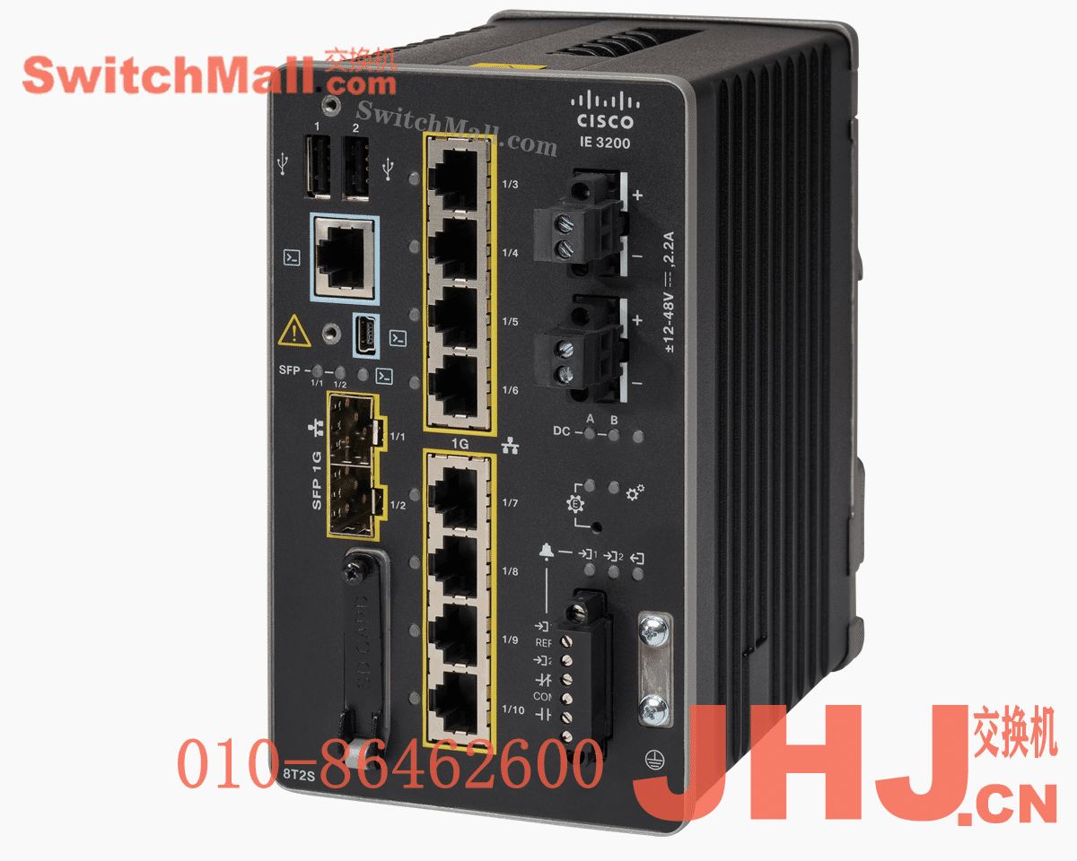 IE-3200-8T2S-E= | 思科工业交换机IE3200系列8个GE 端口,2个千兆 SFP光口 | Cisco IE-3200-8T2S-E  | Catalyst IE3200 w/ 8 GE Copper and 2 GE SFP, Fixed System, Network Essentials