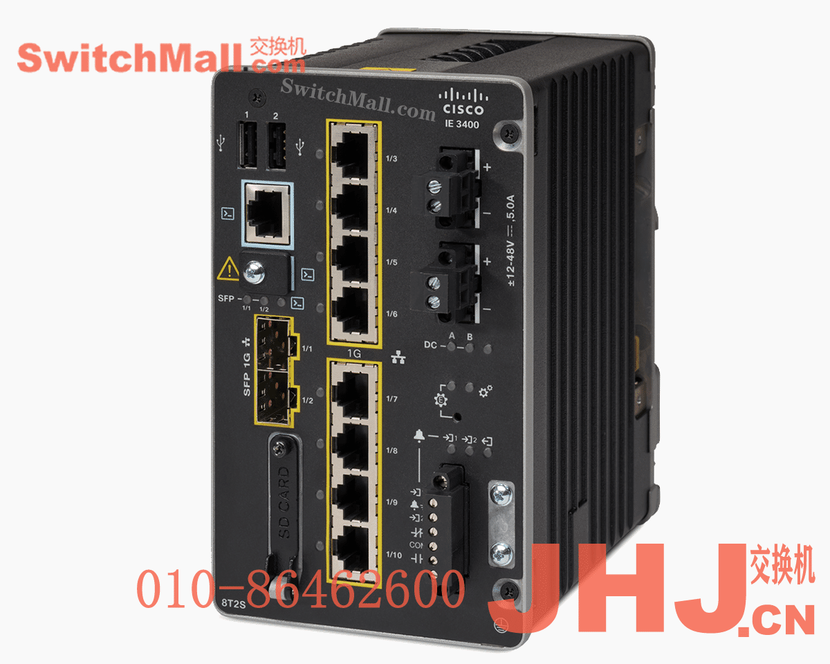 IE-3400-8T2S-A= | 思科工业交换机IE3400系列8个千兆Ge口,2个GE SFP光口| Cisco  IE-3400-8T2S-A | Catalyst IE3400 with 8 GE Copper and 2 GE SFP, Adv. Modular, Network Advantage