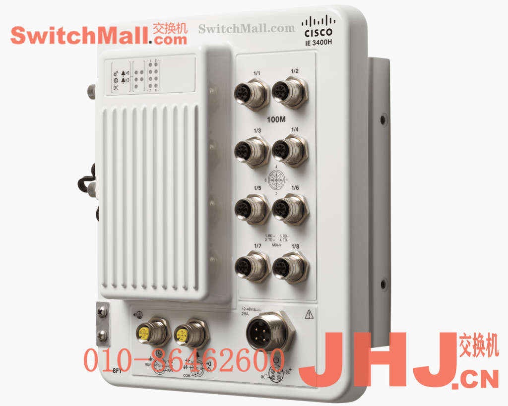 IE-3400H-8FT-E= | 思科IE3400H系列IP63-rated防护等级工业交换机 | Cisco IE-3400H-8FT-E  | Catalyst IE3400 Heavy Duty 带 8 个 GE M12 接口 | Catalyst IE3400 Heavy Duty w/ 8 FE M12 interfaces, IP67, Network Essentials