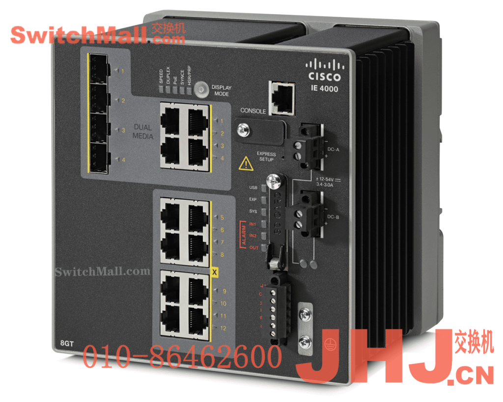 IE-4000-8GT4G-E= | 思科工业交换机IE4000系列| Cisco IE-4000-8GT4G-E | 8个千兆电口和4个千兆光电复用口上行 |  IE4000 switch with 8 GE Copper and 4 GE combo uplink ports